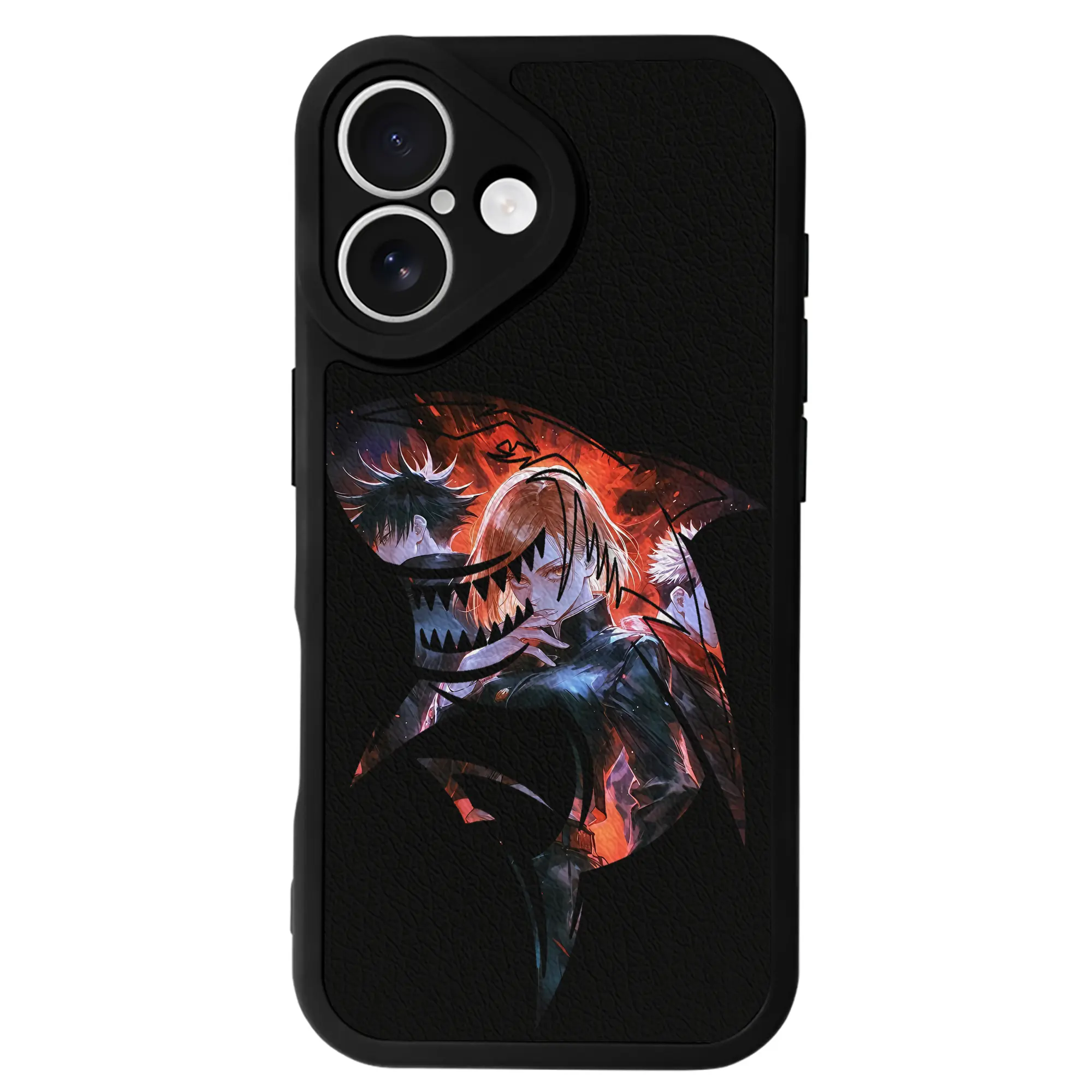 呪術廻戦 グッズ,釘崎 野薔薇 - IPhone 16シリーズ対応 ・ シリコンスマホケース ・ レザー調 ・ 高精度フィット ・ 耐衝撃 ・ ワイヤレス充電対応 ・ 精密カット